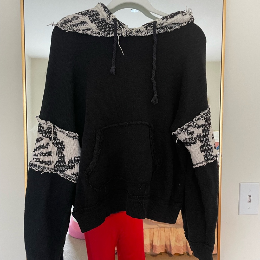 Black and White Free People Sweatshirt